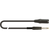 Quiklok Cable XLR Male to Mono 6.3 mm metal jack plug