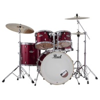 Pearl Export EXX Fusion 20" Drum Kit in Burgandy with Zildjian Planet Z Cymbal Pack 