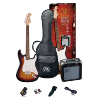 SX SE1SKB Electric Guitar and Amp Package Sunburst