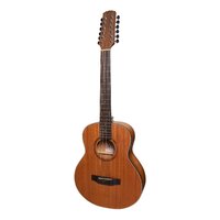 Martinez MNS-1512S Solid Mahogany Top 12-String Acoustic-Electric Guitar Short Scale