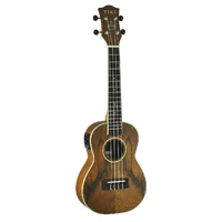 Tiki TDC-4P-NST 4 Series Concert Ukulele | Daowood Body with Pickup & Padded Gig Bag