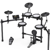 NUX DM-210 Electronic Drum Kit – Mesh Head E-Drums with Bluetooth