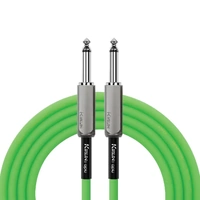 Kirlin Premium Instrument Cable | 1/4" Mono Guitar Glow Cable Kiwi Pop