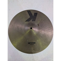 Zildjian K 14" top and bottom hi-hat cymbals.