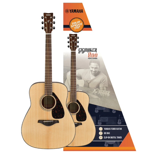 Yamaha Gigmaker FG800M Matte Finish Acoustic Guitar Pack