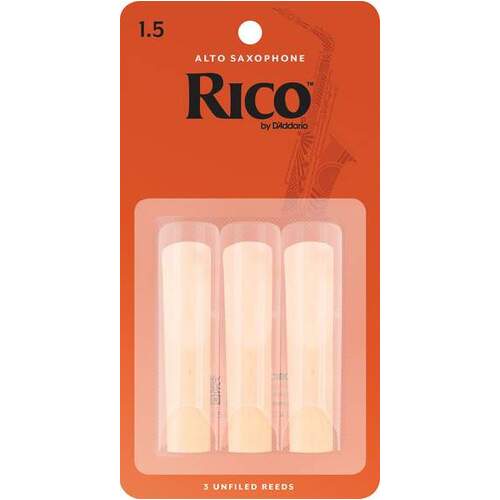 Rico By D'Addario Alto Saxophone Reeds 3 Pack [Strength: 1.5]