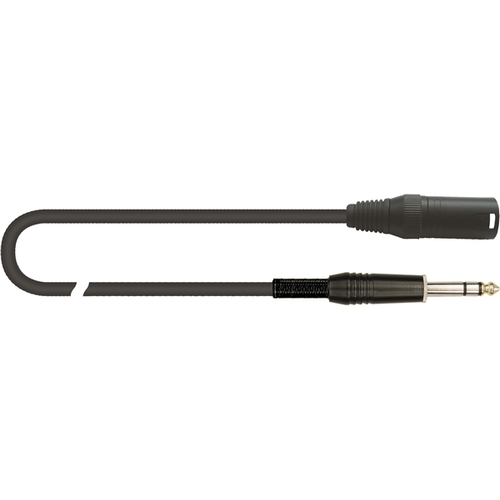 Quiklok Lead XLR Male to Stereo 6.3 mm metal jack plug [Length: 3m]