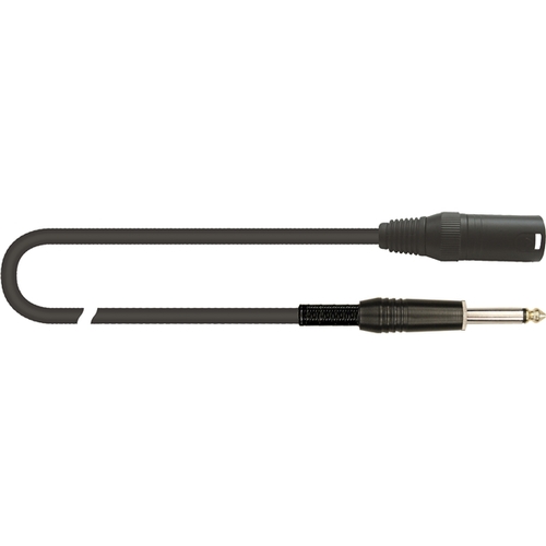 Quiklok Cable XLR Male to Mono 6.3 mm metal jack plug [Length: 3m]