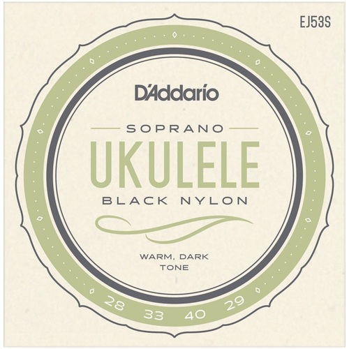Daddario Soprano Ukulele Black Nylon Strings [Size: Soprano]