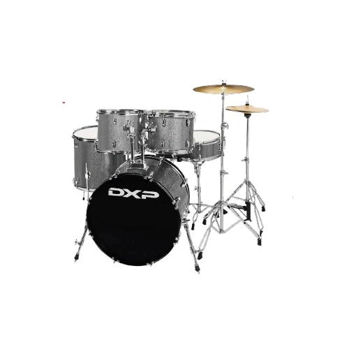 DXP Pioneer TX04 Standard/Rock Acoustic Drum Kit in Silver