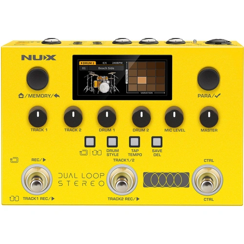 NUX Dual Loop Stereo Looper Pedal – Dual Track Stereo Looper with Drum Machine, MIDI & USB Audio