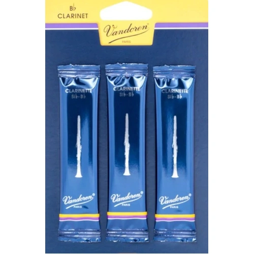 Vandoren Bb Clarinet Reeds Traditional – Pack of 3