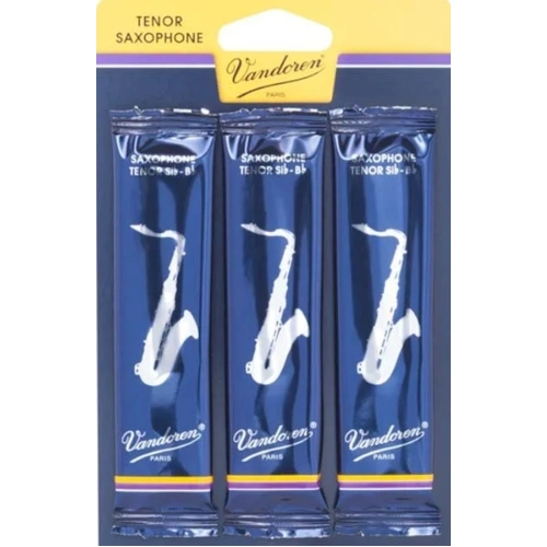 Vandoren Tenor Sax Reeds - TRADITIONAL - Card of 3