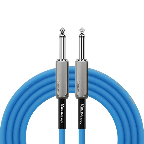 Kirlin Premium Instrument Cable | 1/4" Mono Guitar Glow Cable Royal Sapphire