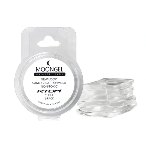 RTOM Moongel Drum Dampers Clear 6 Pack Resonance Control Pads